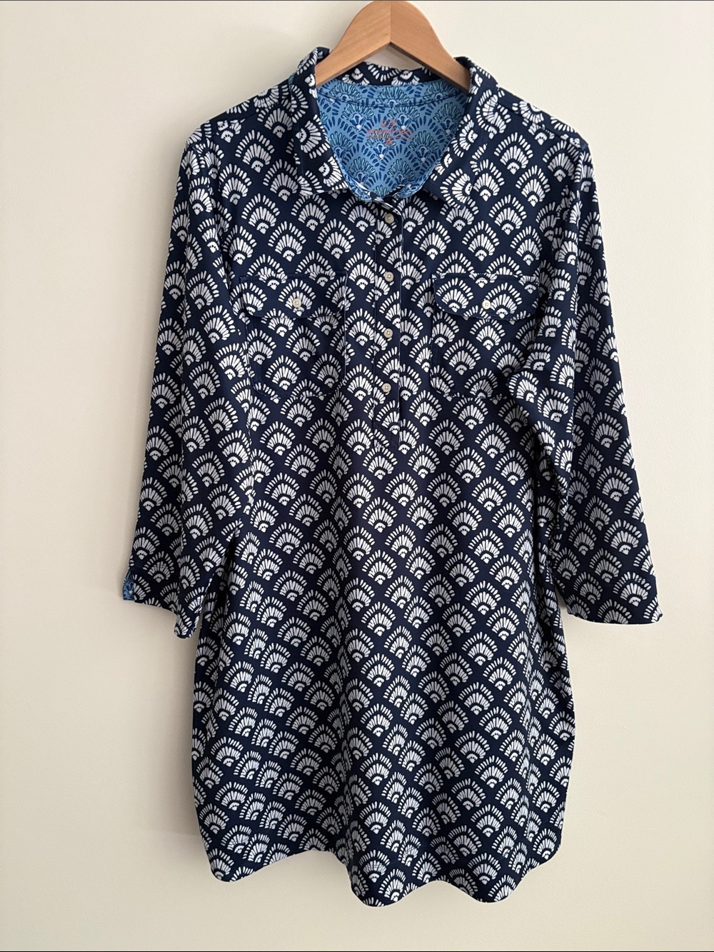 Vineyard Vines Sankaty Margo Shirt Dress Deep Bay Performance Vacation Size 2X